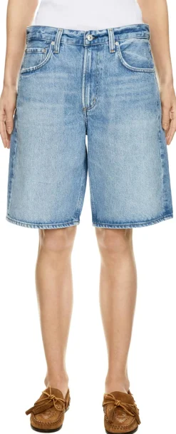 Kurze Denim Shorts 'Court' Mittelblau