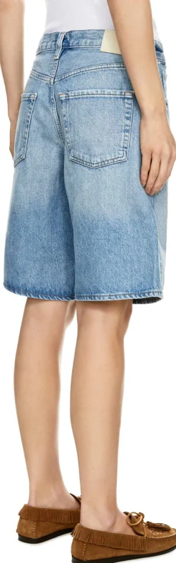 Kurze Denim Shorts 'Court' Mittelblau
