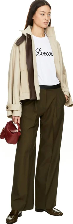 Kurzer Parka aus Baumwolle und Seide Beige