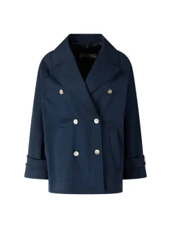 Kurzer Trenchcoat Marineblau