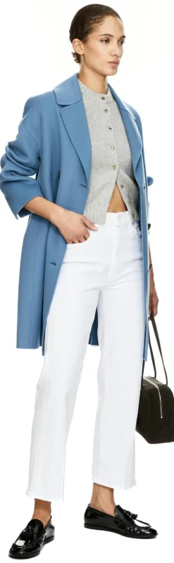 Kurzer Wollmantel 'Eden' Blau