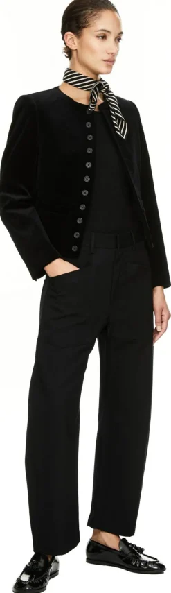 Kurze Samtjacke 'Patti' Schwarz