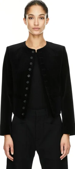 Kurze Samtjacke 'Patti' Schwarz