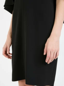 Kurzes Cape-Kleid Schwarz