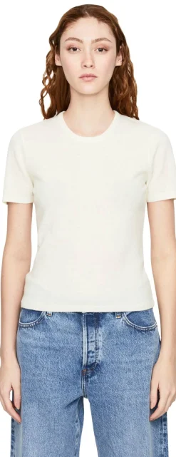 Kurzärmeliger Woll-Cashmere-Pullover 'Como' Crème