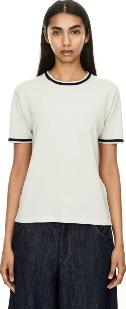 Kurzärmeliger Wollpullover 'Autore' Crème