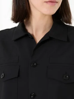 Kurzärmlige Bluse Schwarz