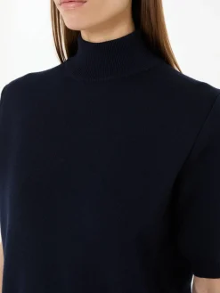 Kurzärmliger Wollpullover 'Marco' Marineblau