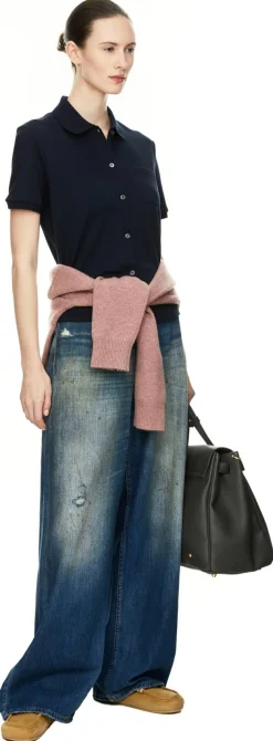 Kurzärmliges Hemd Marineblau