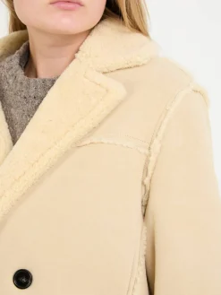 Lammfelljacke Beige