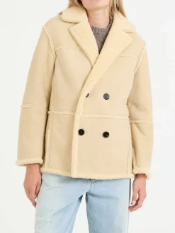 Lammfelljacke Beige