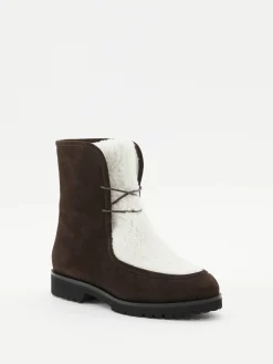Lammfell-Stiefeletten Braun