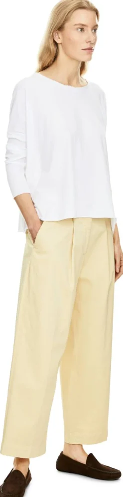 Langarmshirt aus Baumwolle Weiß
