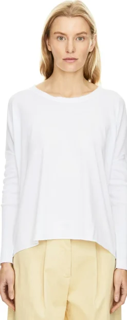 Langarmshirt aus Baumwolle Weiß