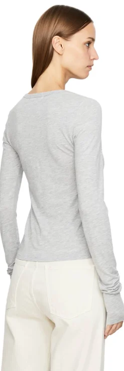Langarmshirt Grau