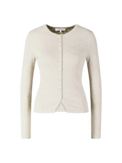 Langarmshirt 'The Rib Splay' Beige