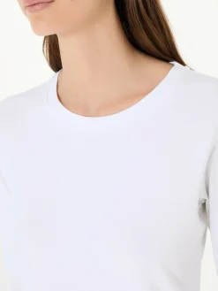 Langarmshirt Weiß