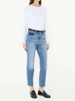 Langarmshirt Weiß