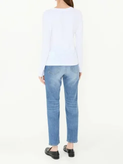 Langarmshirt Weiß