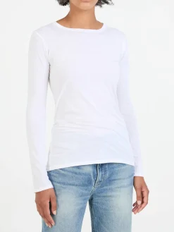 Langarmshirt Weiß