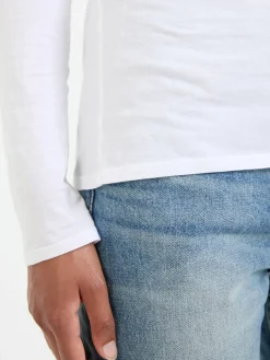 Langarmshirt Weiß
