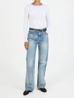 Langarmshirt Weiß