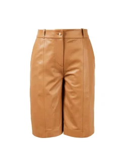 Leder-Bermuda 'Kiltan' Caramel