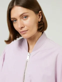 Leder-Bomberjacke Pink