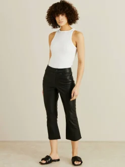 Leder-Culotte Schwarz