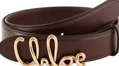 Ledergürtel mit Logo-Schnalle Crafty Brown