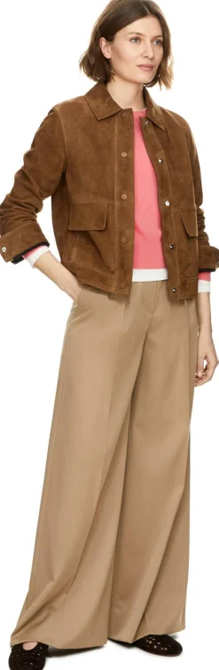 Lederjacke in Camel