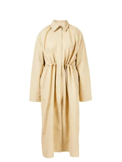 Ledermantel 'Violaine' Beige