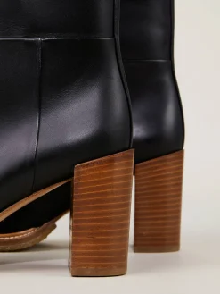 Leder-Stiefel 'Bocca' Schwarz