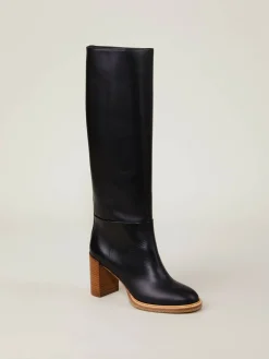Leder-Stiefel 'Bocca' Schwarz