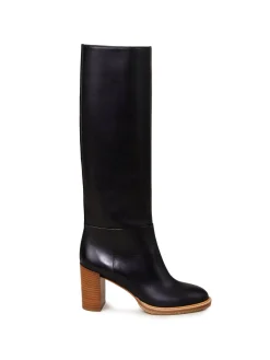 Leder-Stiefel 'Bocca' Schwarz