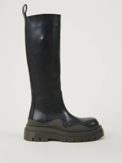 Lederstiefel 'BV Tire High' Schwarz/Camping
