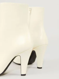 Leder-Stiefeletten '68 95' Crème