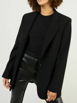Leggings in Lederoptik Schwarz