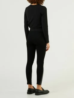 Leggings in Lederoptik Schwarz