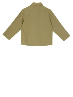 Leichte Leinenjacke Olivgrün