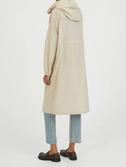 Leichter Parka aus Taft 'Mantio' Beige