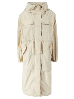 Leichter Parka aus Taft 'Mantio' Beige