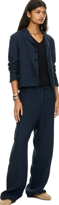 Leinenblazer Marineblau