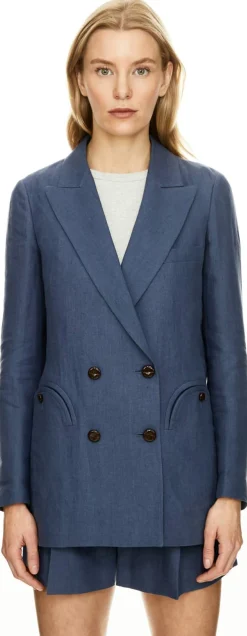Leinenblazer 'Midday Sun Everyday' Indigo