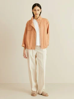 Leinenblouson Rosé
