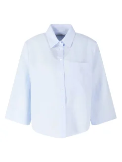 Leinenbluse 'Elly' Hellblau