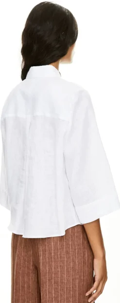 Leinenbluse 'Elly' Weiß