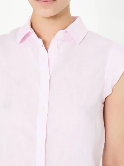 Leinenbluse Rosé