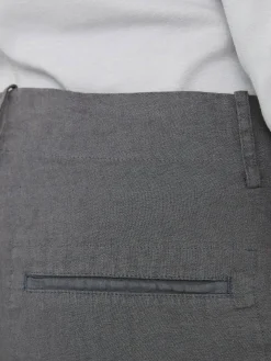 Leinenhose Dunkelgrau