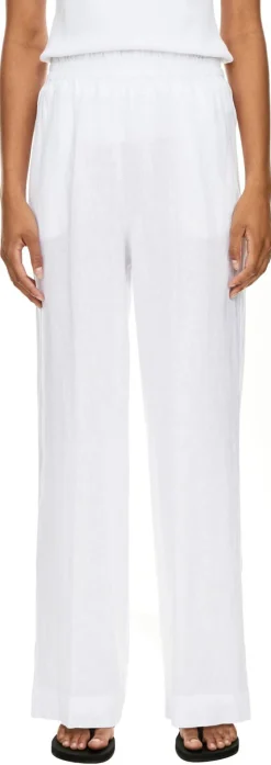 Leinenhose 'Fran' Weiß